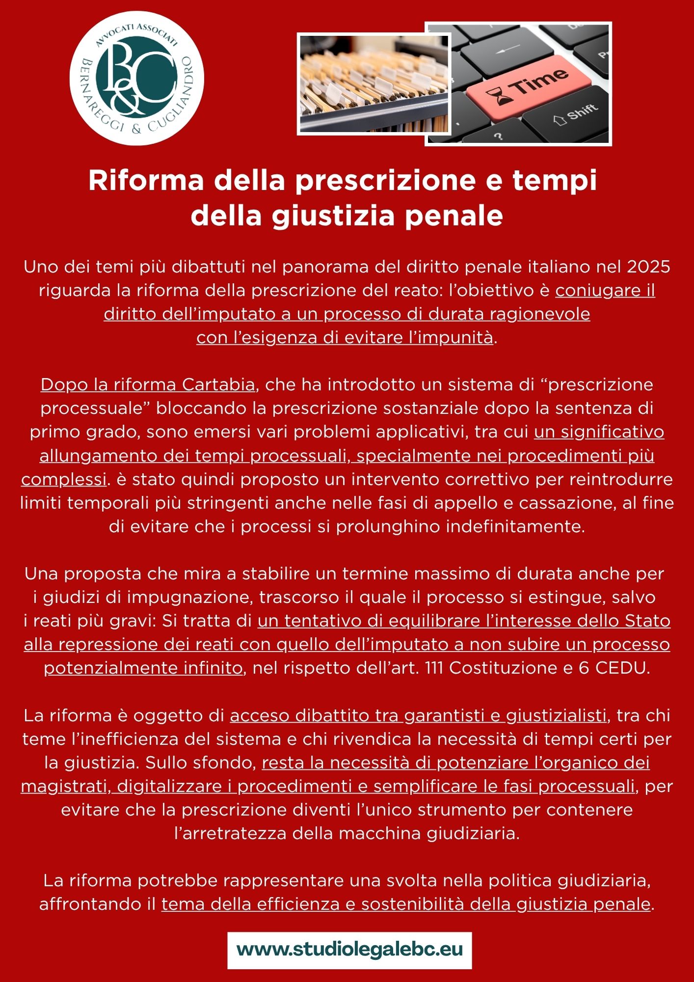 Prescrizione e giustizia penale